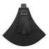 Black tactical pouch with a buckle on a white background